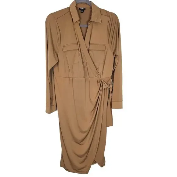Torrid Womens Faux Wrap Dress Plus Size 0X Minimalist Capsule Career Corp Work - Picture 2 of 10